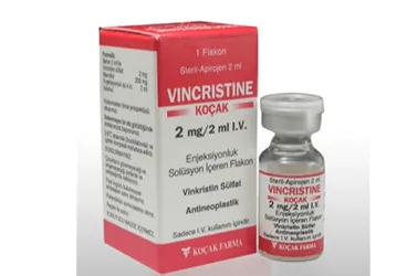 VINCRISTINE-KOCAK 2 MG/2 ML IV ENJEKSIYONLUK COZELTI (1 FLAKON) kutusu, çözelti formunda vinkristin sülfat içerir. Üretici: KOÇAK FARMA İLAÇ VE KİMYA SANAYİ A.Ş.