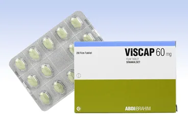 Sinakalset içeren film kaplı tablet: VISCAP 60 MG 28 FILM TABLET kutusu. Üretici: ABDİ İBRAHİM İLAÇ SANAYİ VE TİCARET A.Ş.