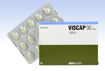 Sinakalset içeren film kaplı tablet: VISCAP 90 MG 28 FILM TABLET ambalajı. Üretici: ABDİ İBRAHİM İLAÇ SANAYİ VE TİCARET A.Ş.