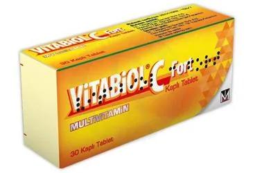 VITABIOL-C FORT KAPLI TABLET (30 DRAJE) ürün ambalajı, tablet formunda mültivitamin içerir. Üretici: MENARİNİ SAĞLIK VE İLAÇ SANAYİ TİCARET ANONİM ŞİRKETİ.