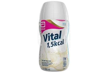 VITAL 1,5 KCAL VANILYA AROMALI 200 ML ürün ambalajı. Etkin maddesi protein+karbonhidrat+yag+vit+mineral. Üretici: ABBOTT LABORATUARLARI İTHALAT İHRACAT VE TİCARET LİMİTED ŞİRKETİ.