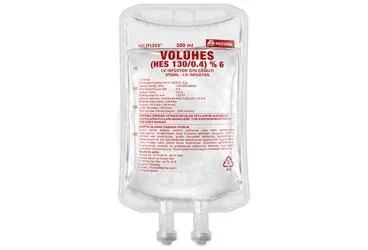 VOLUHES (HES 130/0,4) %6 IV INFUZYON ICIN COZELTI 500 ML kutu fotoğrafı. Hidroksietil nişasta içeren çözelti. Üretici: POLİFARMA İLAÇ SAN. VE TİC. A.Ş.