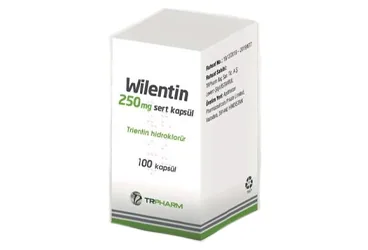 Trientin içeren kapsül: WILENTIN 250 MG SERT KAPSUL ( 100 KAPSUL) kutu fotoğrafı. Üretici: INPHARMUS İLAÇ SANAYİ TİCARET ANONİM ŞİRKETİ.