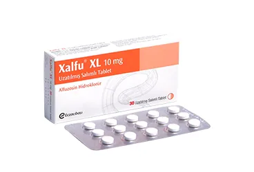 XALFU XL 10 MG UZATILMIŞ SALIMLI 30 TABLET ürün ambalajı, tablet formunda alfuzosin hcl içerir. Üretici: EİP ECZACIBAŞI İLAÇ PAZARLAMA A.Ş.