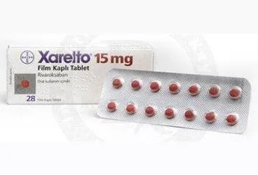 XARELTO 15 MG 28 FILM KAPLI TABLET ambalajı, film kaplı tablet formunda rivaroksaban içerir. Üretici: BAYER TÜRK KİMYA SAN. LTD. ŞTİ.