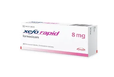 XEFO RAPID 8 MG 10 FILM TABLET kutu fotoğrafı. Lornoksikam içeren film kaplı tablet. Üretici: ACİNO TURKEY İLAÇ ANONİM ŞİRKETİ.