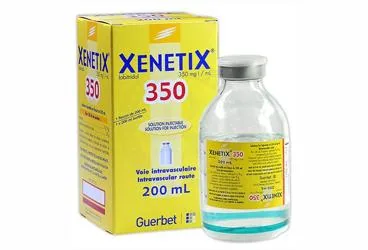 XENETIX 350 MG/ML ENJEKSIYONLUK COZELTI ICEREN FLAKON 200 ML 1FLAKON ürün ambalajı. Iobitridol içeren çözelti. Üretici: GUERBET İLAÇ TIBBİ MALZEME VE CİHAZLAR SANAYİ VE TİCARET ANONİM ŞİRKETİ.