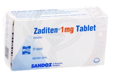 ZADITEN 1 MG 30 TABLET (ketotifen) kutu fotoğrafı, tablet. Üretici: SANDOZ İLAÇ SANAYİ VE TİCARET A.Ş.