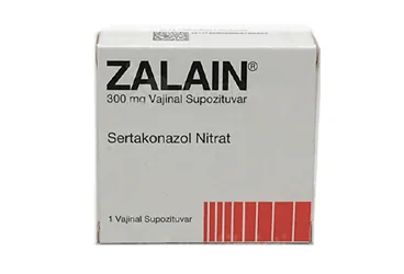 ZALAIN 300 MG VAJINAL SUPOZITUVAR (1 SUPP.) (sertakonazol -vajinal) ambalajı, supozituvar. Üretici: ADEKA İLAÇ SANAYİ VE TİCARET A.Ş.
