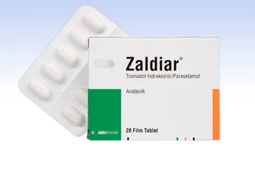 Tramadol hcl ve parasetamol içeren film kaplı tablet: ZALDIAR 37,5 MG/325 MG FİLM KAPLI TABLET, 10 ADET kutu fotoğrafı. Üretici: ABDİ İBRAHİM İLAÇ SAN. VE TİC. A.Ş.