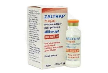 ZALTRAP 200MG/8ML INFUZYONLUK KONSANTRE COZELTI (1FLAKON) ürün ambalajı, çözelti formunda aflibersept içerir. Üretici: SANOFİ SAĞLIK ÜRÜNLERİ LTD. ŞTİ.