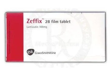 ZEFFIX 100 MG FILM KAPLI TABLET (28 TABLET) ambalajı. Lamivudin içeren film kaplı tablet. Üretici: GLAXOSMİTHKLİNE İLAÇLARI SAN. VE TİC. A.Ş.