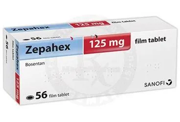 ZEPAHEX 125 MG 56 FILM TABLET ürün ambalajı, film kaplı tablet formunda bosentan içerir. Üretici: SANOFİ İLAÇ SANAYİ ve TİC. A.Ş.