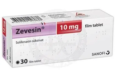 ZEVESIN 10 MG 30 FILM TABLET (solifenasin süksinat) kutu fotoğrafı, film kaplı tablet. Üretici: SANOFİ İLAÇ SANAYİ ve TİC. A.Ş.