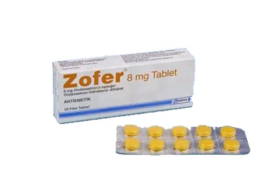 ZOFER 8 MG 6 TABLET ürün ambalajı, tablet formunda ondansetron hcl içerir. Üretici: ADEKA İLAÇ SANAYİ VE TİCARET A.Ş.
