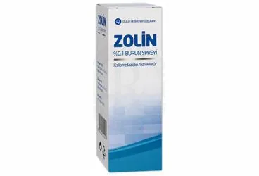ZOLIN % 0,1 BURUN SPREYI, COZELTI (10 ML) (ksilometazolin hidrokolür) ürün ambalajı, nazal sprey. Üretici: OSEL İLAÇ SANAYİ VE TİCARET ANONİM ŞİRKETİ.