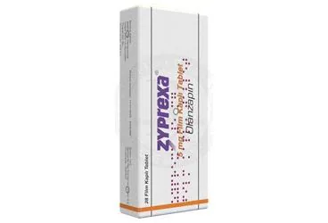 Olanzapin içeren film kaplı tablet: ZYPREXA 5 MG FILM KAPLI TABLET (28 TABLET) kutu fotoğrafı. Üretici: BMED İLAÇ DANIŞMANLIK SAĞLIK ÜRÜN VE HİZMETLERİ TİCARET LİMİTED ŞİRKETİ.