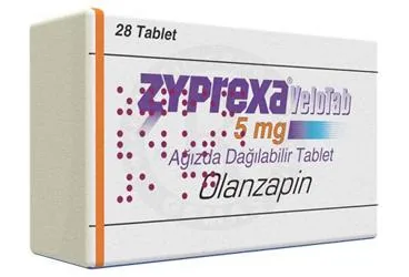 ZYPREXA VELOTAB 5 MG 28 AGIZDA DAGILABILIR TABLET (olanzapin) ürün ambalajı, tablet. Üretici: BMED İLAÇ DANIŞMANLIK SAĞLIK ÜRÜN VE HİZMETLERİ TİCARET LİMİTED ŞİRKETİ.