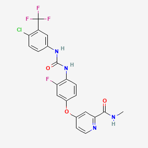 regorafenib etkin maddesinin kimyasal yapı formülü (regorafenib)