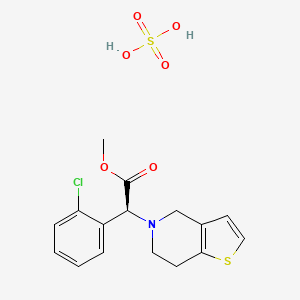Klopidogrel bisülfat etkin maddesinin kimyasal yapı formülü (clopidogrel bisulfate)