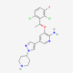 krizotinib etkin maddesinin kimyasal yapı formülü (crizotinib)