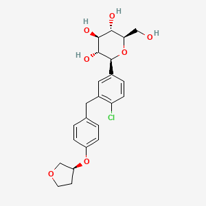 Empagliflozin,Metformin hidroklorür etkin maddesinin kimyasal yapı formülü (empagliflozin)