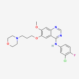 gefitinib etkin maddesinin kimyasal yapı formülü (gefitinib)