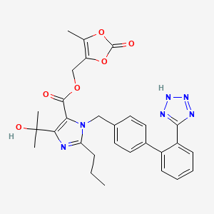 olmesartan medoksomil etkin maddesinin kimyasal yapı formülü (olmesartan medoxomil)