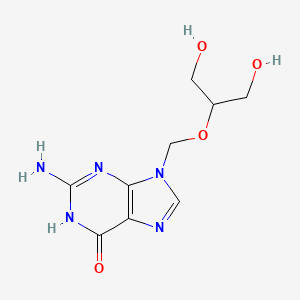 gansiklovir etkin maddesinin kimyasal yapı formülü (gancyclovir)