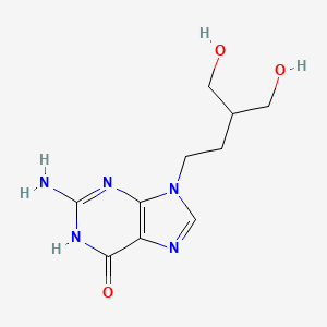 pensiklovir etkin maddesinin kimyasal yapı formülü (pencyclovir)