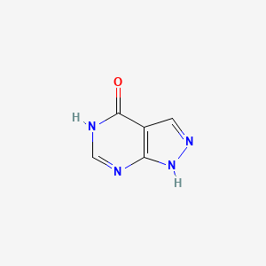 allopurinol etkin maddesinin kimyasal yapı formülü (allopurinol)