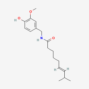 kapsaisin etkin maddesinin kimyasal yapı formülü (capsaicin)