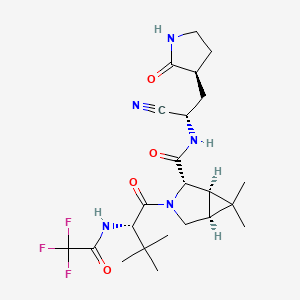 nirmatrelvir + ritonavir etkin maddesinin kimyasal yapı formülü (nirmatrelvir)