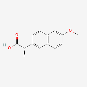 naproksen sodyum etkin maddesinin kimyasal yapı formülü (naproxen)