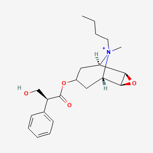 butylscopolamine etkin maddesinin kimyasal yapı formülü (butylscopolamine)