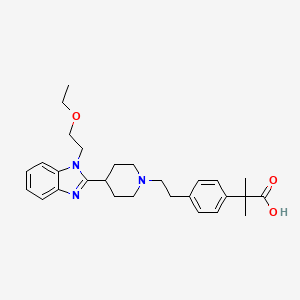 bilastin etkin maddesinin kimyasal yapı formülü (bilastine)