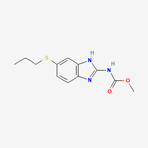albendazol etkin maddesinin kimyasal yapı formülü (albendazol)