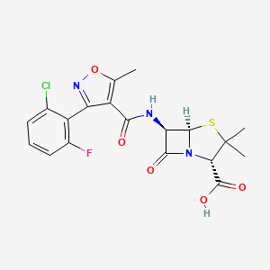 flukloksasilin etkin maddesinin kimyasal yapı formülü (flucloxacillin)