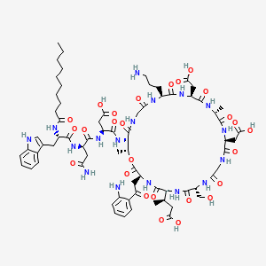 daptomisin etkin maddesinin kimyasal yapı formülü (daptomycin)