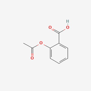 asetilsalisilik asit + sodyumbikarbonat etkin maddesinin kimyasal yapı formülü (acetylsalicylic acid)