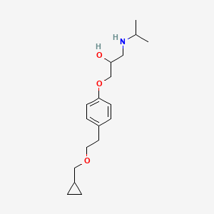Betaksolol hidroklorür etkin maddesinin kimyasal yapı formülü (betaxolol)