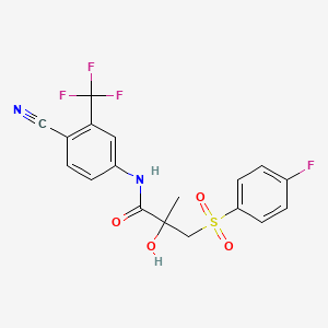 bicalutamide etkin maddesinin kimyasal yapı formülü (bicalutamide)