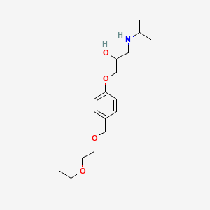 bisoprolol fumarat etkin maddesinin kimyasal yapı formülü (bisoprolol)