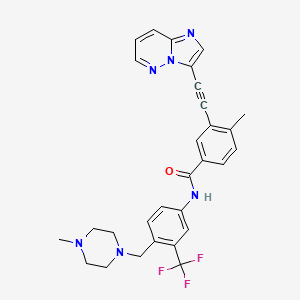 Ponatinib hidroklorür etkin maddesinin kimyasal yapı formülü (ponatinib)