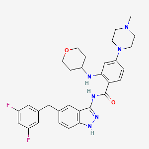 entrektinib etkin maddesinin kimyasal yapı formülü (entrectinib)
