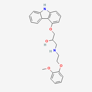 karvedilol etkin maddesinin kimyasal yapı formülü (carvedilol)