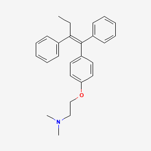 tamoksifen sitrat etkin maddesinin kimyasal yapı formülü (tamoxifen)