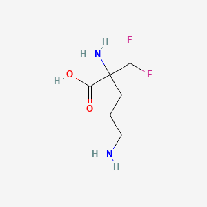 eflornitin etkin maddesinin kimyasal yapı formülü (eflornithine)