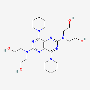 dipyridamole etkin maddesinin kimyasal yapı formülü (dipyridamole)