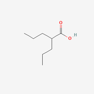 valproik asit etkin maddesinin kimyasal yapı formülü (valproic acid)
